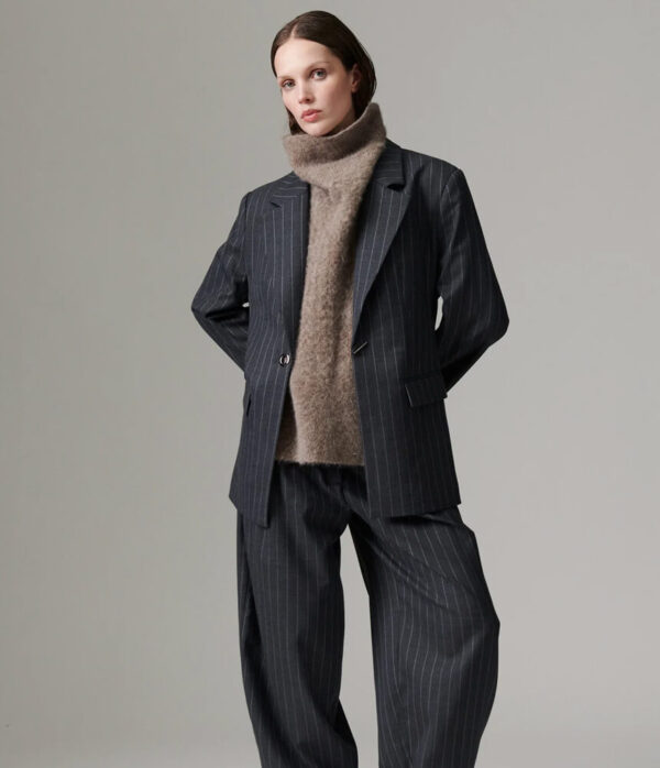 Day Birger Bono Pinstripe Blazer in Grey Pinstripe