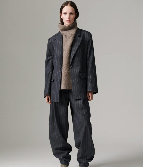 Day Birger Bono Pinstripe Blazer in Grey Pinstripe