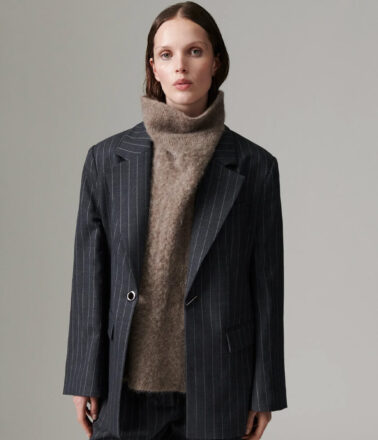 Day Birger Bono Pinstripe Blazer in Grey Pinstripe