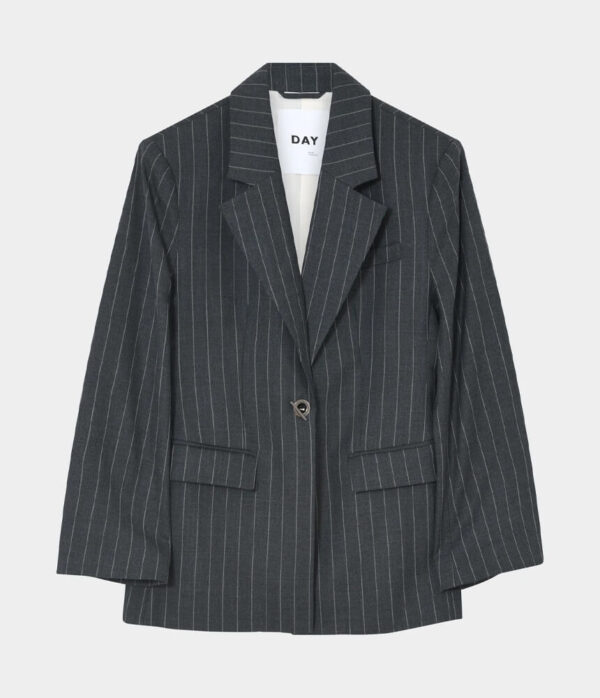 Day Birger Bono Pinstripe Blazer in Grey Pinstripe
