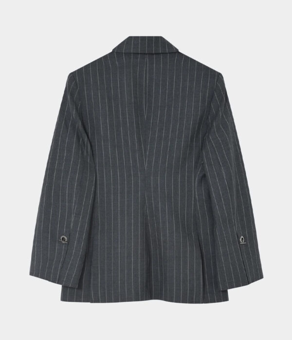 Day Birger Bono Pinstripe Blazer in Grey Pinstripe