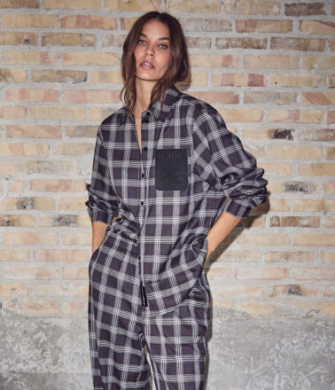 Haute L’Amitie Check Badge Shirt in Black