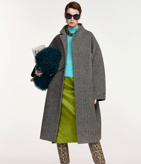 Essentiel Antwerp Kabala Oversized Coat in Steel Pulse Grey