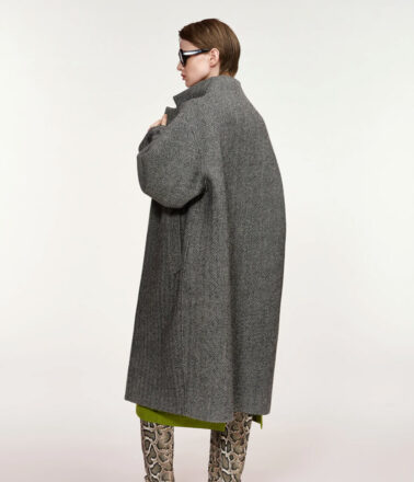 Essentiel Antwerp Kabala Oversized Coat in Steel Pulse Grey