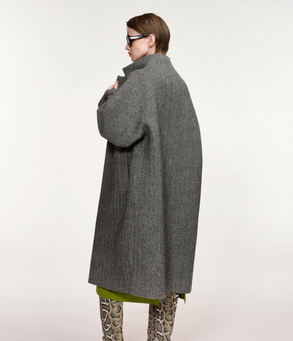 Essentiel Antwerp Kabala Oversized Coat in Steel Pulse Grey