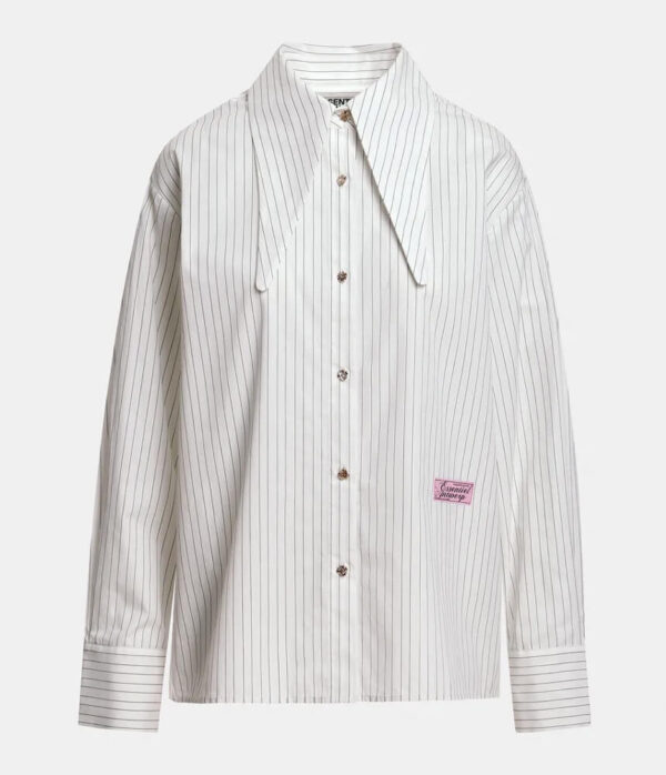Essentiel Antwerp Kacao Tied Collar Shirt in Off White