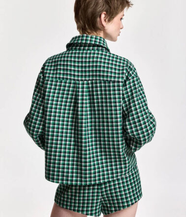 Essentiel Antwerp Kitten Round Sleeve Jacket in Green