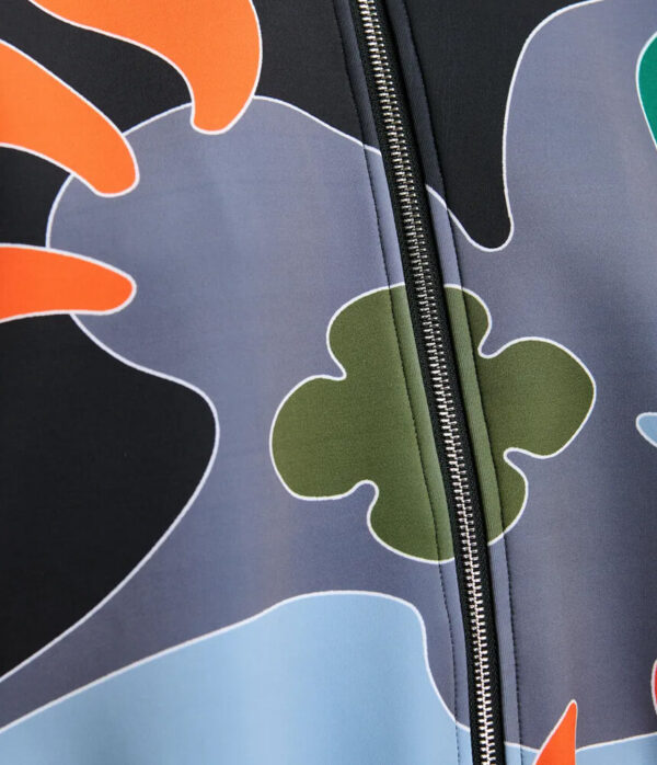 Essentiel Antwerp Kiva Placed Print Bomber Jacket in Dusty Green