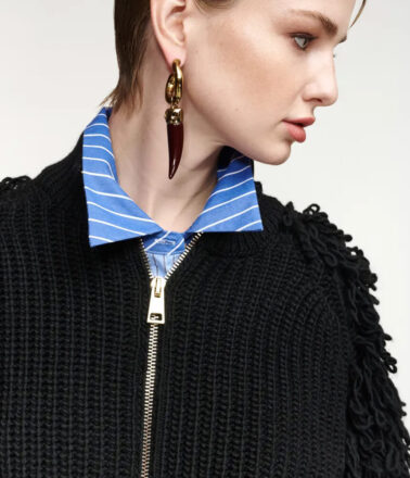 Essentiel Antwerp Klush Knit Cardigan in Black