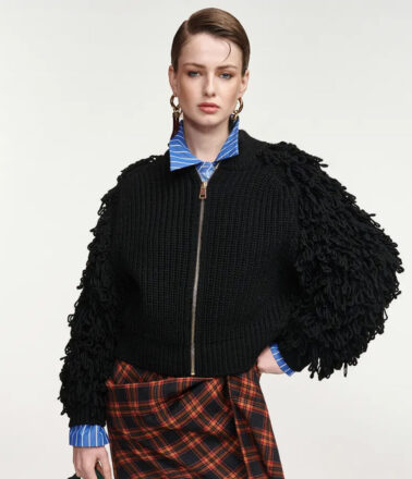 Essentiel Antwerp Klush Knit Cardigan in Black