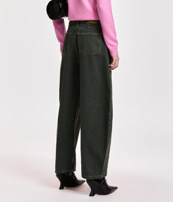 Essentiel Antwerp Kokos Barrel Leg Jean in Dusty Green