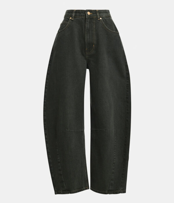 Essentiel Antwerp Kokos Barrel Leg Jean in Dusty Green