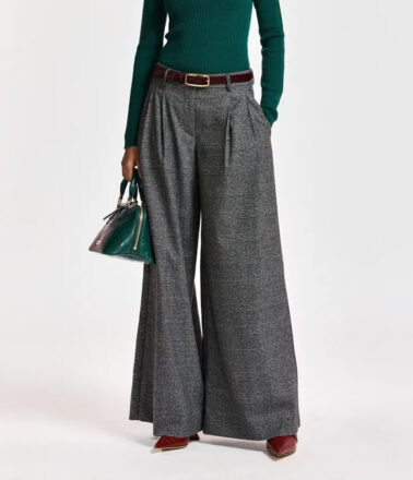 Essentiel Antwerp Kollection Wide Legged Trousers in Steel Pulse Grey