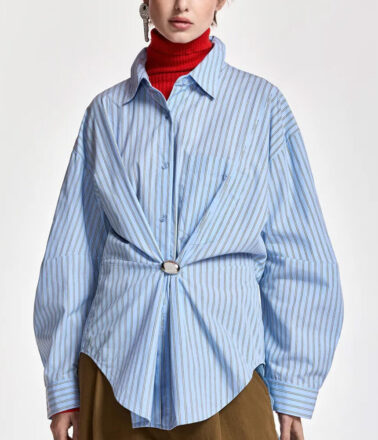 Essentiel Antwerp Kreative Oversized Shirt in Blue