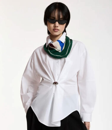 Essentiel Antwerp Kreative Oversized Shirt in White