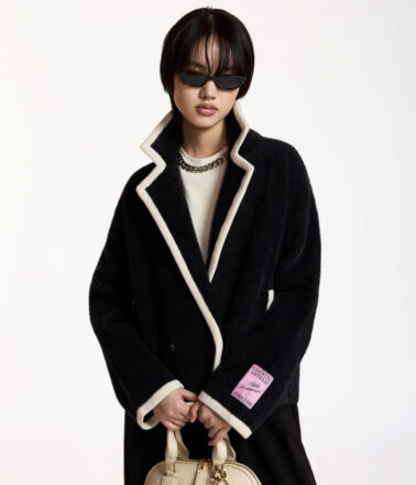 Essentiel Antwerp Kugar Contrast Cardigan in Black