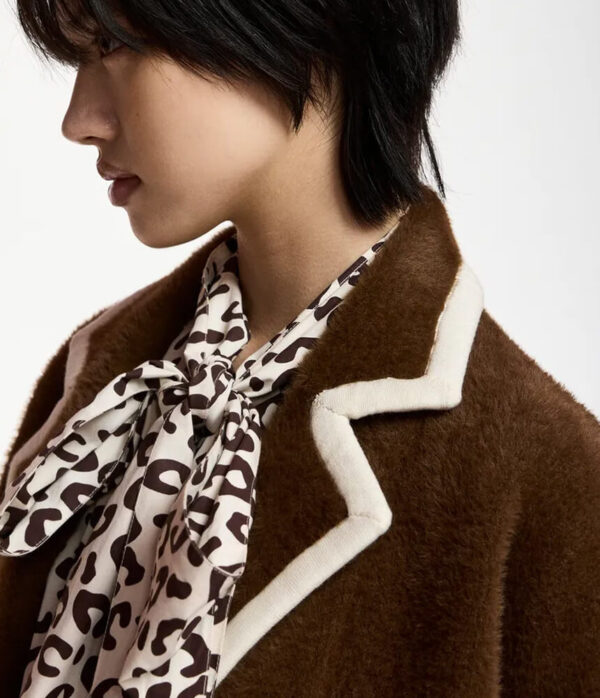 Essentiel Antwerp Kugar Contrast Cardigan in Brown