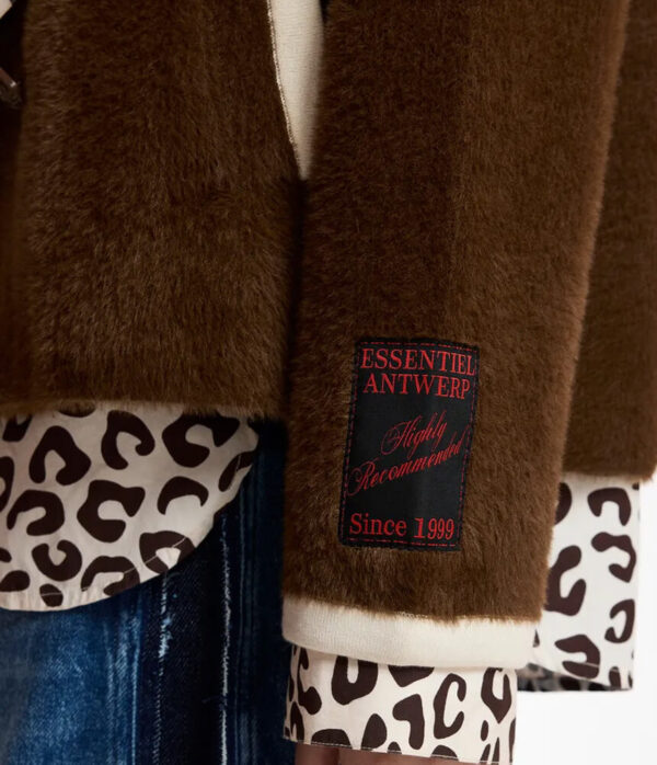 Essentiel Antwerp Kugar Contrast Cardigan in Brown