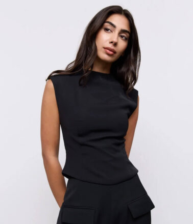 Odd Muse Split Sleeve Mini Dress in Black