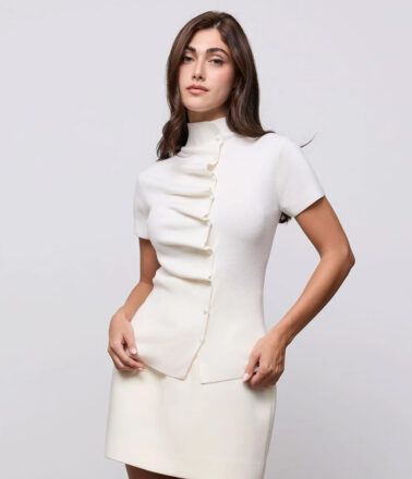 Odd Muse Split Sleeve Mini Dress in Black