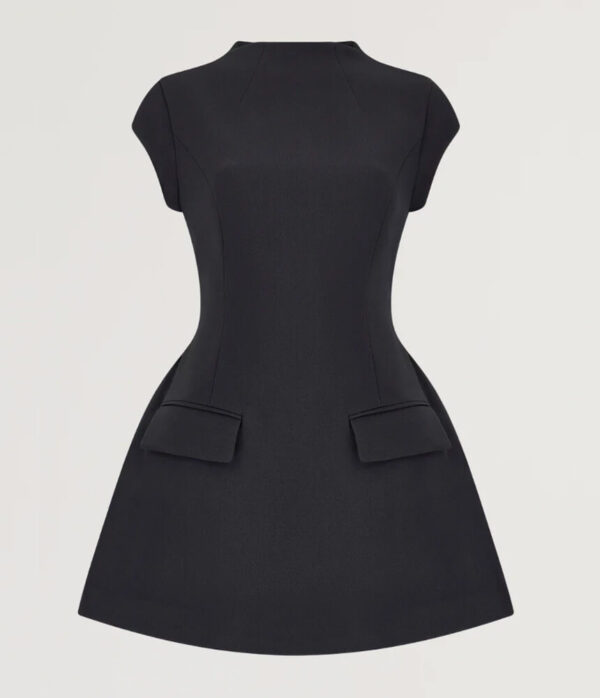 Odd Muse Split Sleeve Mini Dress in Black