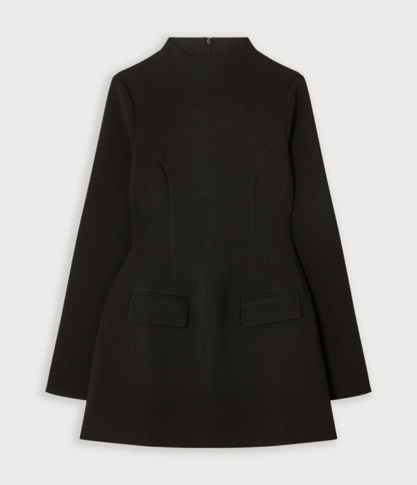 Odd Muse Split Sleeve Mini Dress in Black