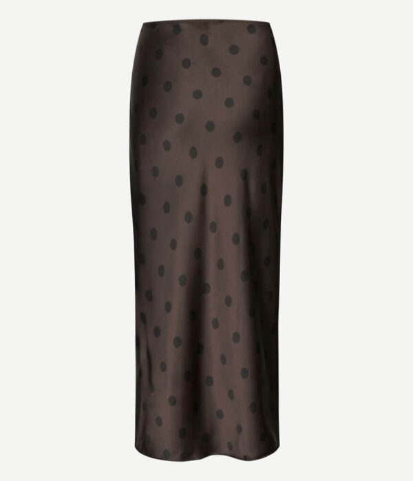 Samsoe Samsoe Saagneta Long Skirt in Mulch Dott Brown