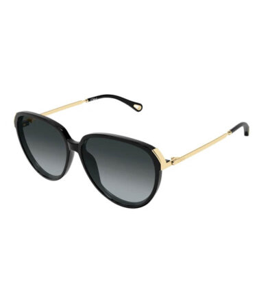 Chloe Sunglasses CH0406S-01 Black Gold Grey