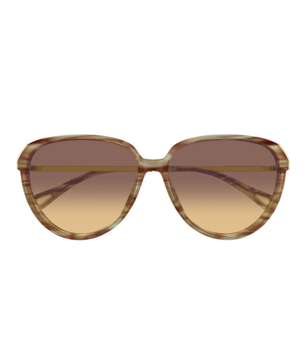 Chloe 0406S 004 59 Sunglasses in Havana Gold Brown