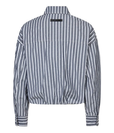 Haute L’Amitie Stone Crop Pocket Shirt in Black Stripe
