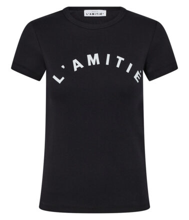 Haute L’Amitie Long Sleeve Clean Logo Tee in Black