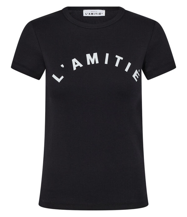 Haute L’Amitie Long Sleeve Clean Logo Tee in Black