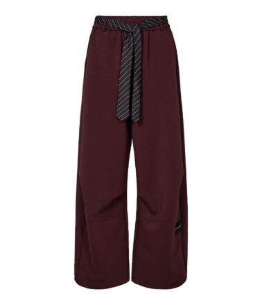 Haute L’Amitie Maxi Split Tie Pant in Wine