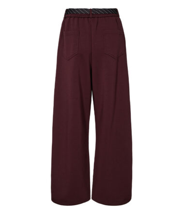 Haute L’Amitie Maxi Split Tie Pant in Wine