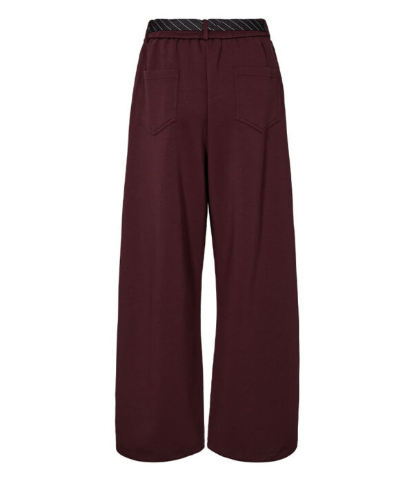 Haute L’Amitie Maxi Split Tie Pant in Wine