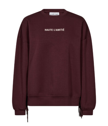 Haute L’Amitie New Studio Tie Sweatshirt in Wine