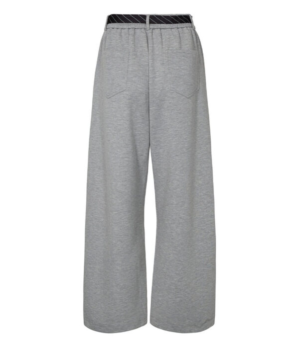 Haute L’Amitie Maxi Split Tie Pant in Grey Melange