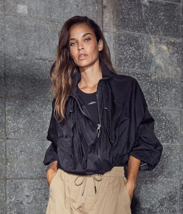 Haute L’Amitie Stone Crop Pocket Shirt in Black Stripe
