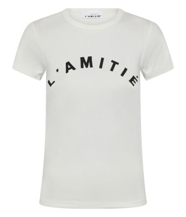 Haute L’Amitie Clean Logo Tee in Off White