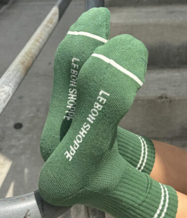 Le Bon Shoppe Boyfriend Sock in Moss Green