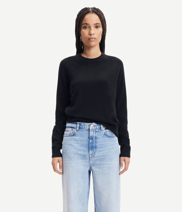 Samsoe Samsoe Boston O-neck Knit in Black