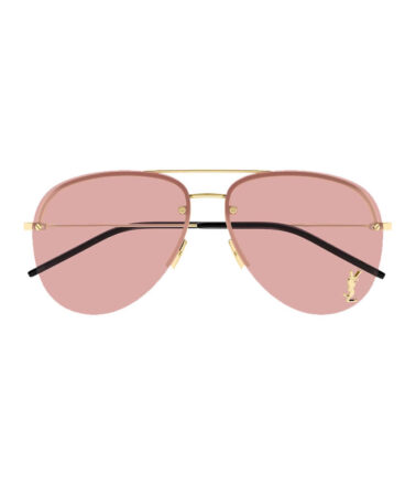 Saint Laurent Classic 11 M-009 59 Sunglasses in Gold Gold Pink