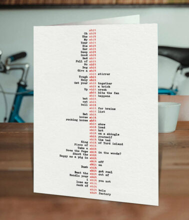 Hayden Kays Shit Greetings Card