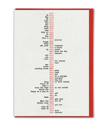 Hayden Kays Shit Greetings Card