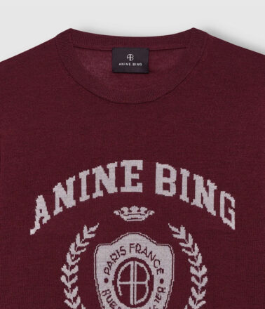 Anine Bing Mia Sweater in Burgundy
