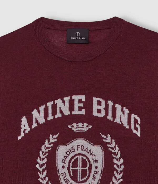 Anine Bing Mia Sweater in Burgundy