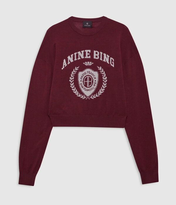 Anine Bing Mia Sweater in Burgundy