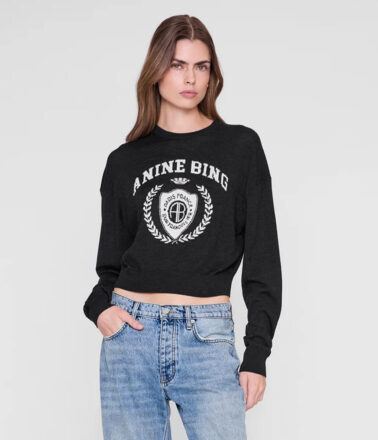Anine Bing Mia Sweater in Charcoal Grey