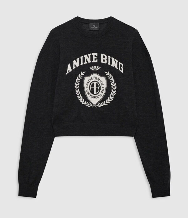 Anine Bing Mia Sweater in Charcoal Grey