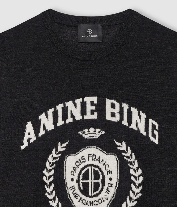 Anine Bing Mia Sweater in Charcoal Grey